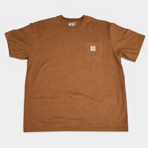 Carhartt‎ Loose Fit Pocket T-Shirt XL Brown Workwear Heavyweight Tshirt